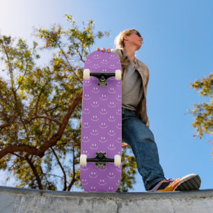 Skateboard Motif de sourire Lilac