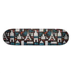 Skateboard Motif de symboles de la France  