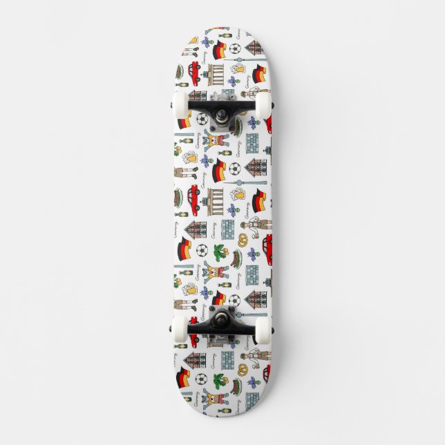 Skateboard Motif de symboles de l'Allemagne | (Recto)