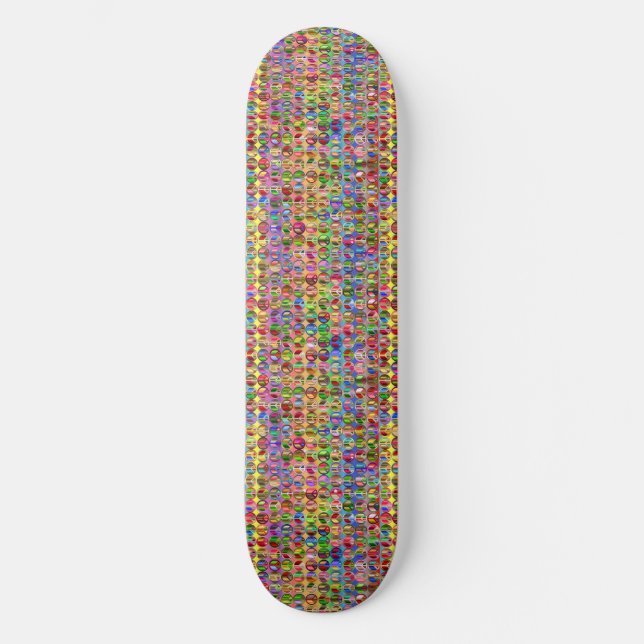 Skateboard motif de symboles de paix multicolores (Recto)