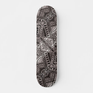Skateboard Motif de tatouage tribal noir et blanc cool