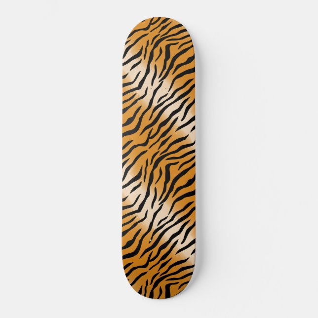 Skateboard Motif de tigre sauvage moderne (Recto)