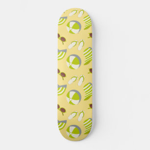 Skateboard Motif de vacances à la plage avec lunettes de sole
