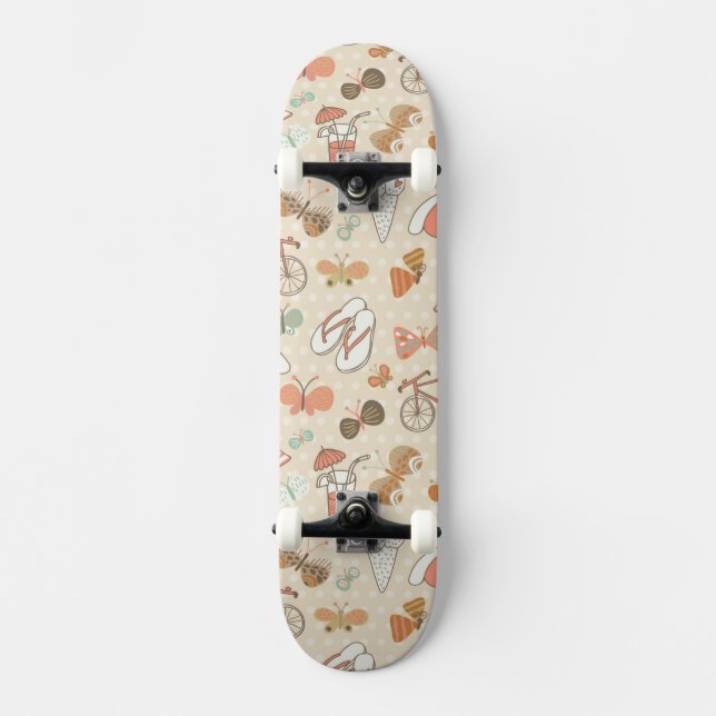 Skateboard Motif de vacances d'été (Recto)