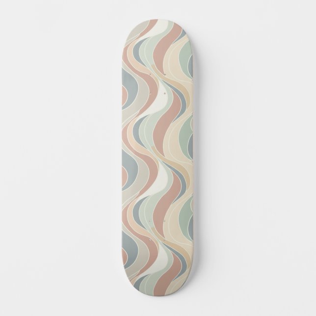 Skateboard Motif de vague abstrait (Recto)
