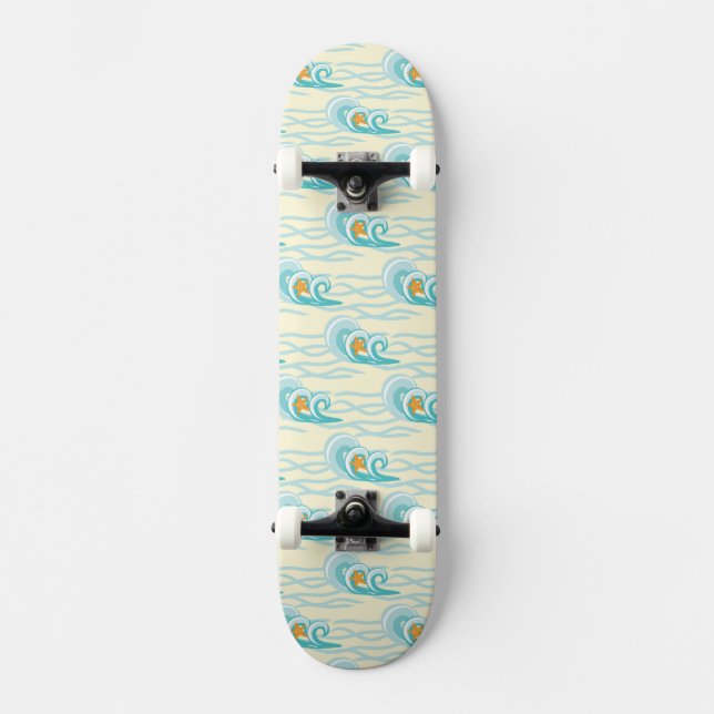 Skateboard Motif de vagues mou (Recto)