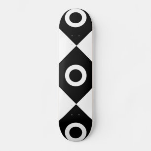 Skateboard Motif de vérification noir et blanc