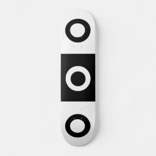 Skateboard Motif de vérification noir et blanc