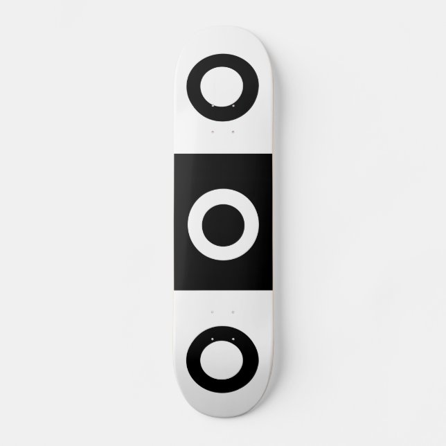 Skateboard Motif de vérification noir et blanc (Recto)