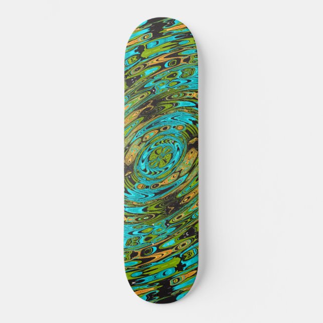 Skateboard Motif de verre liquide cosmique (Recto)