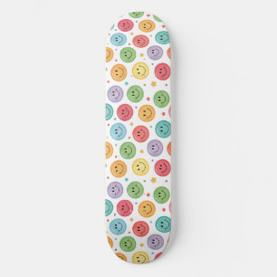Skateboard Motif d'émoji souriant