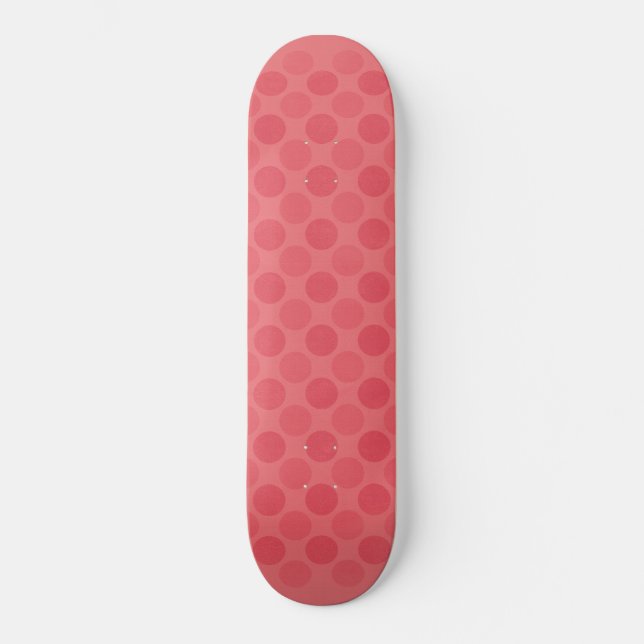 Skateboard Motif des cercles rouges rétrogrades (Recto)