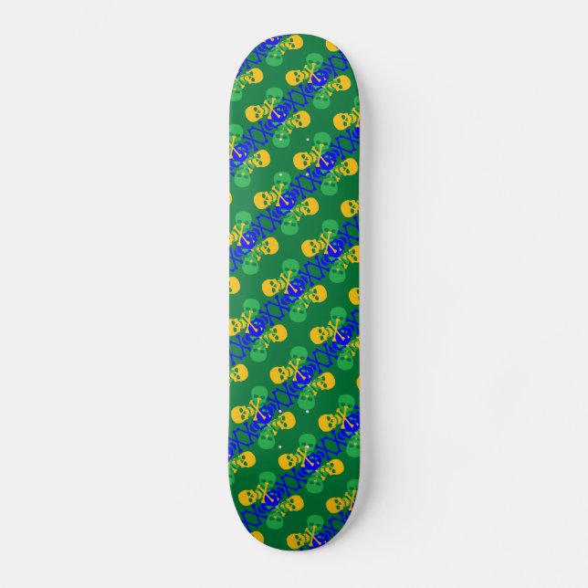 Skateboard Motif des compétences et des os croisés (Recto)