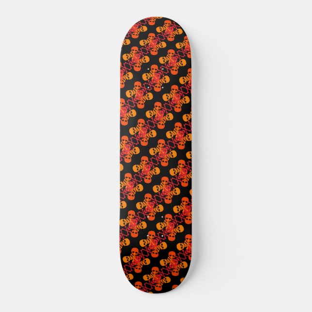 Skateboard Motif des compétences et des os croisés (Recto)
