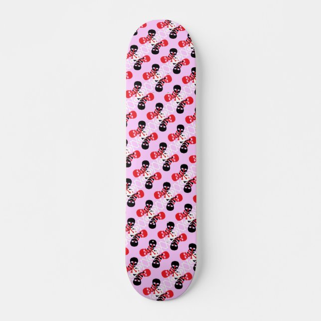 Skateboard Motif des compétences et des os croisés (Devant)