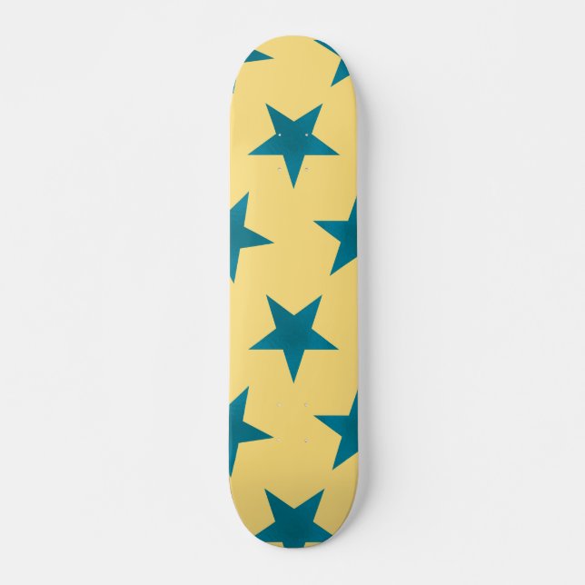 Skateboard Motif des étoiles d'or 18 (Devant)