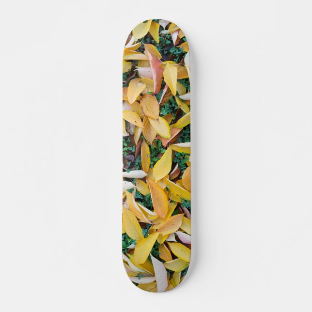 Skateboard Motif des feuilles en chute (Devant)