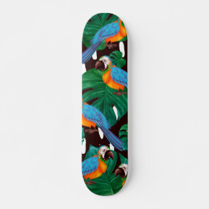 Skateboard Motif des oiseaux tropicaux