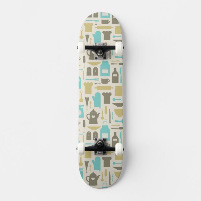 Skateboard Motif des outils de cuisine (Recto)