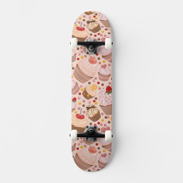 Skateboard Motif des petits gâteaux de célébration (Recto)