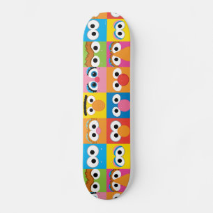 Skateboard Motif des yeux de caractère de rue Sésame