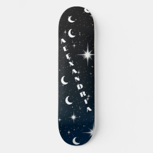 Skateboard Motif d'espace Abstrait personnalisé Ajouter votre