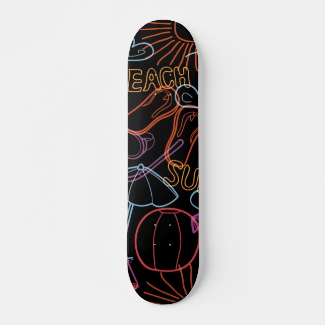 Skateboard Motif d'été (Devant)