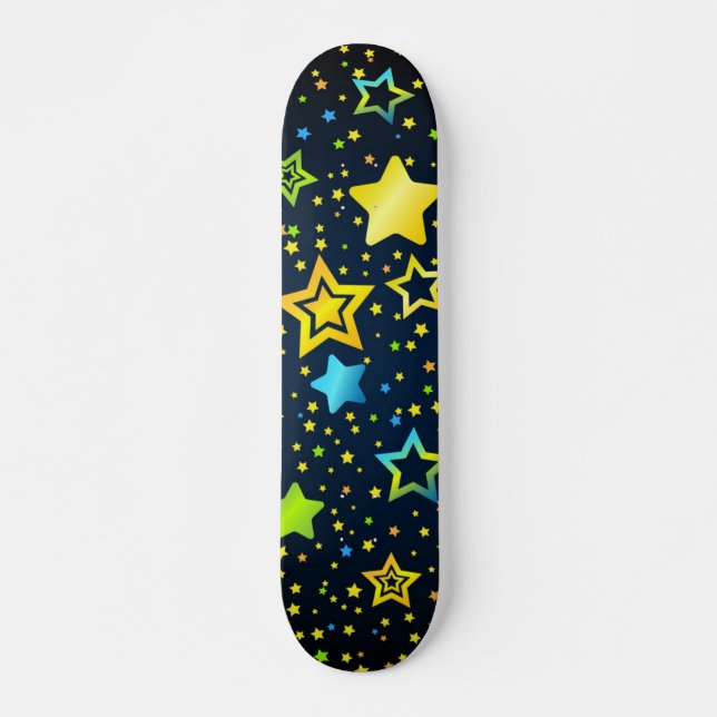 Skateboard Motif d'étoiles (Devant)