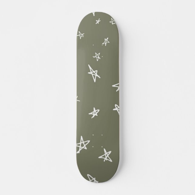 Skateboard Motif d'étoiles (Devant)