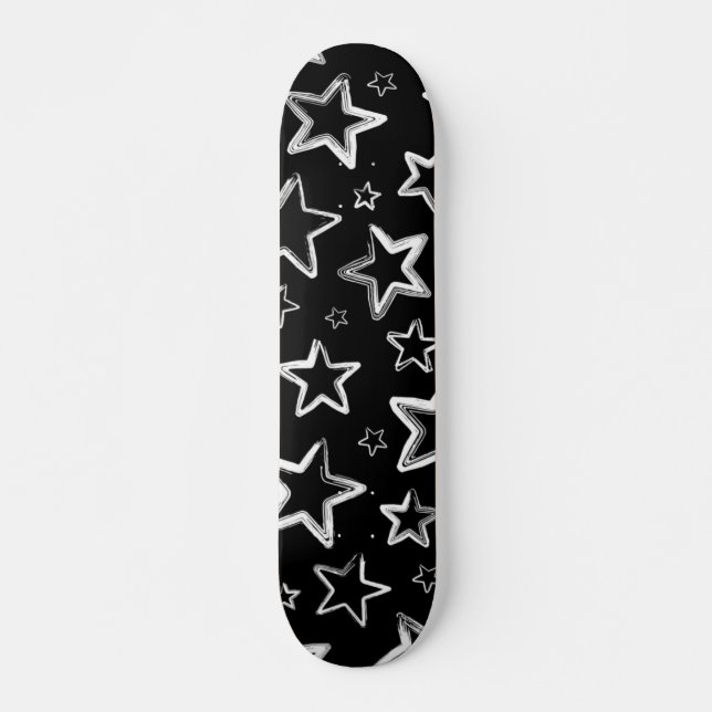 Skateboard Motif d'étoiles (Devant)