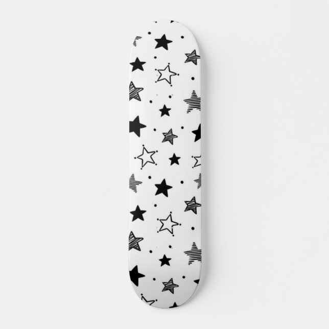 Skateboard Motif d'étoiles (Devant)