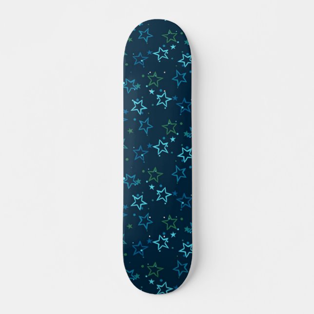 Skateboard Motif d'étoiles (Devant)
