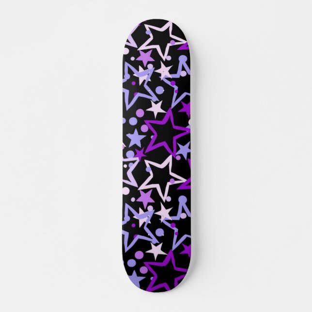 Skateboard Motif d'étoiles (Devant)