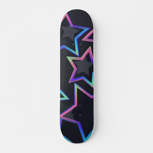 Skateboard Motif d'étoiles (Devant)