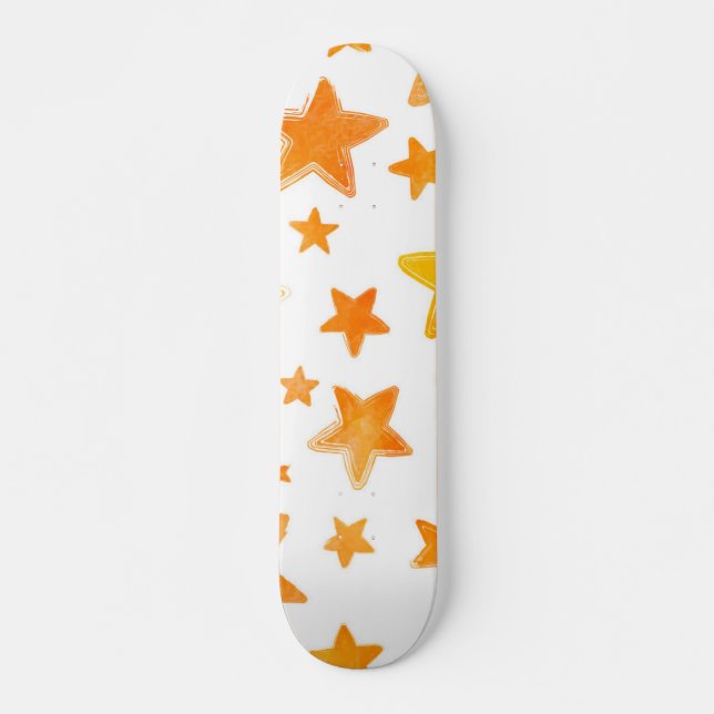 Skateboard Motif d'étoiles (Devant)