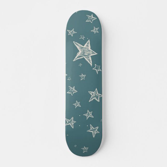 Skateboard Motif d'étoiles (Devant)