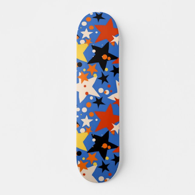 Skateboard Motif d'étoiles (Devant)