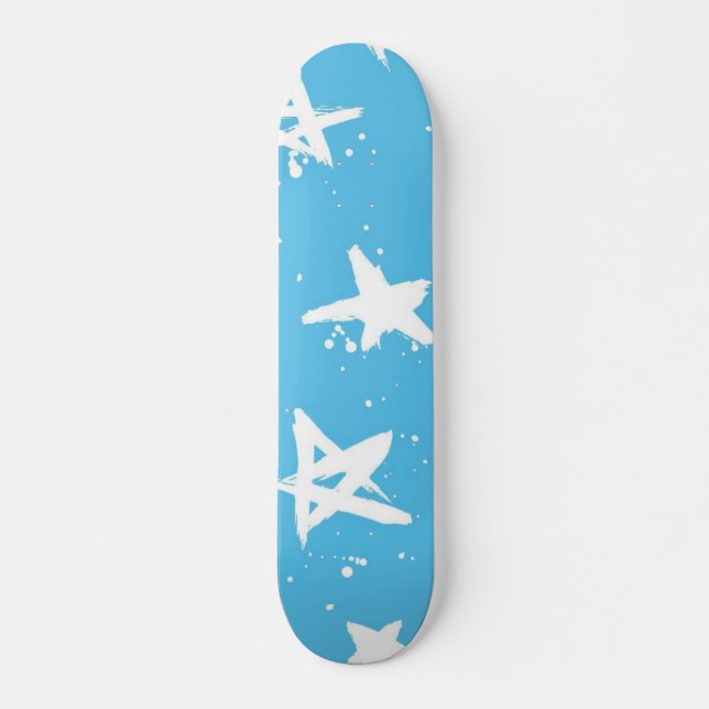 Skateboard Motif d'étoiles (Devant)