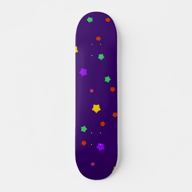 Skateboard Motif d'étoiles (Devant)