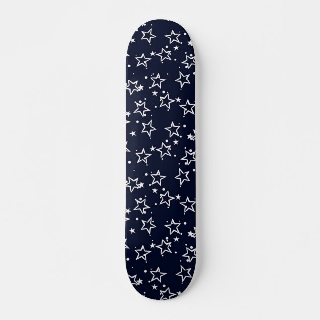 Skateboard Motif d'étoiles (Devant)