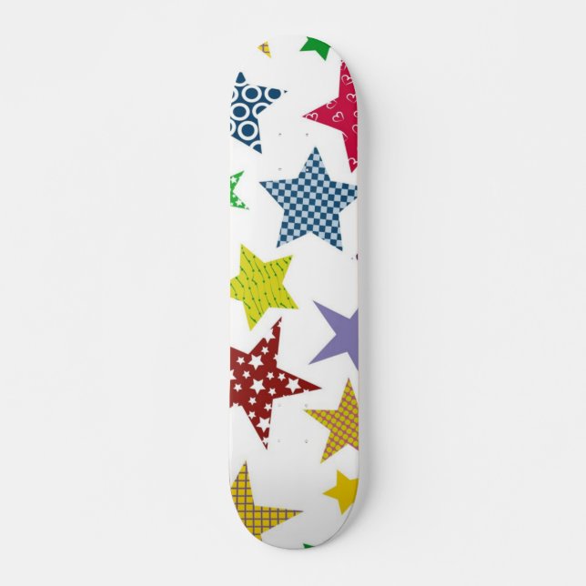 Skateboard Motif d'étoiles (Devant)