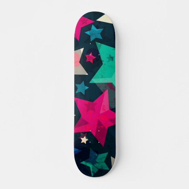 Skateboard Motif d'étoiles (Devant)