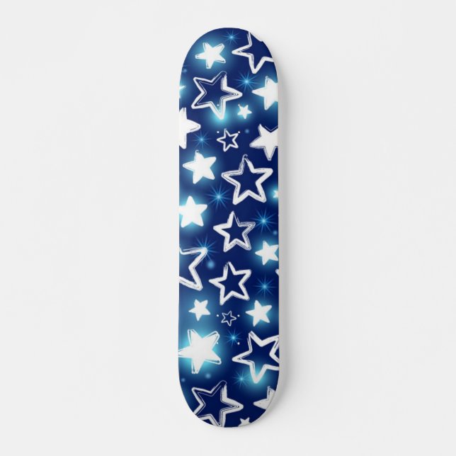 Skateboard Motif d'étoiles (Devant)