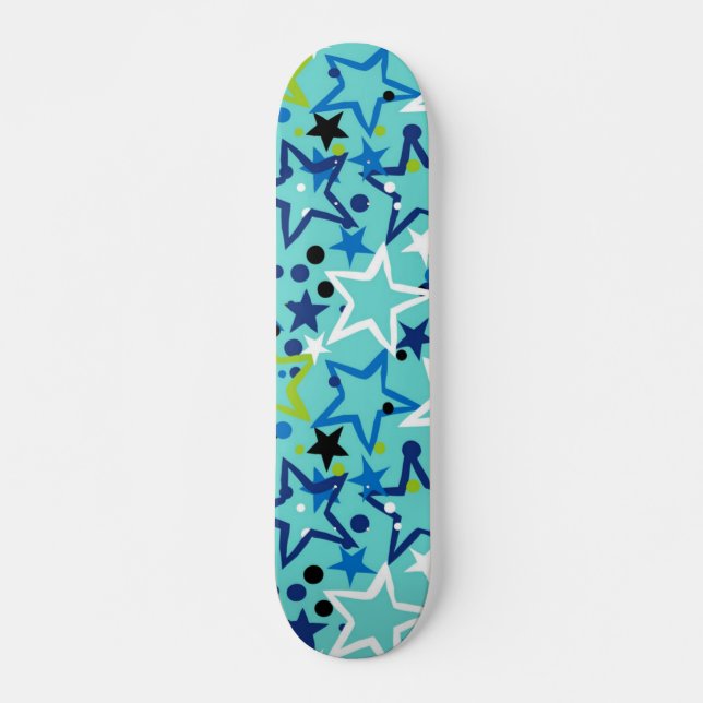 Skateboard Motif d'étoiles (Devant)