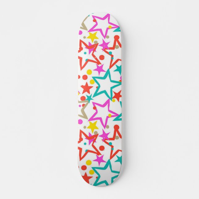 Skateboard Motif d'étoiles (Devant)