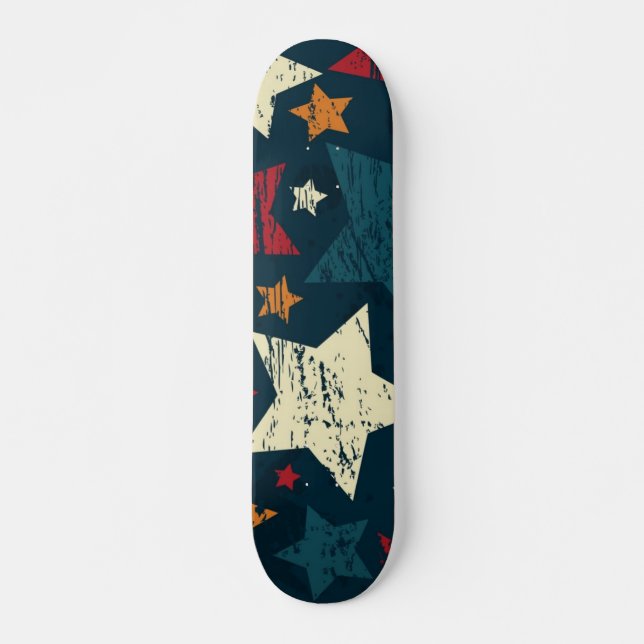 Skateboard Motif d'étoiles (Devant)