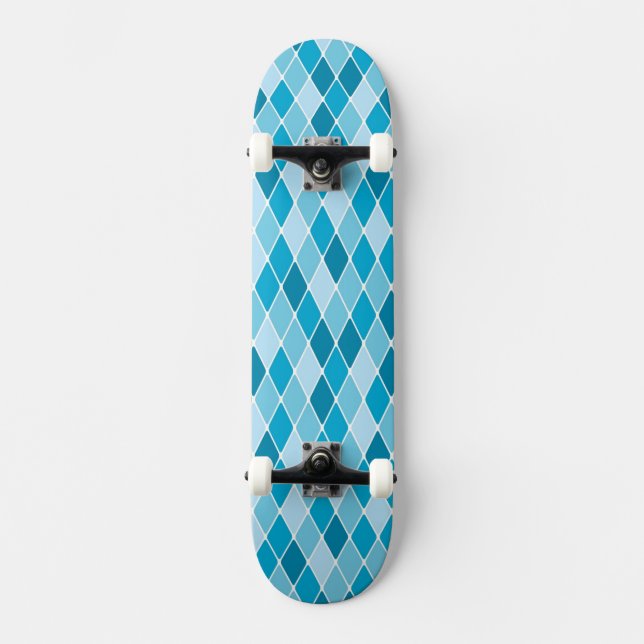 Skateboard Motif d'hiver de harlequin (Recto)