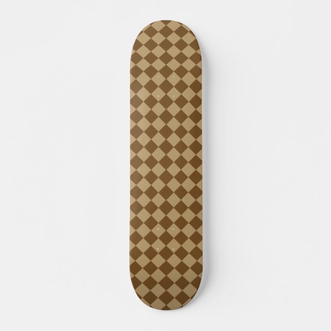 Skateboard Motif diamant combiné Brown par STaylor (Devant)