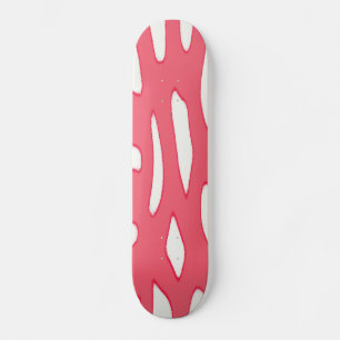Skateboard Motif d'imaginaire blanc rouge