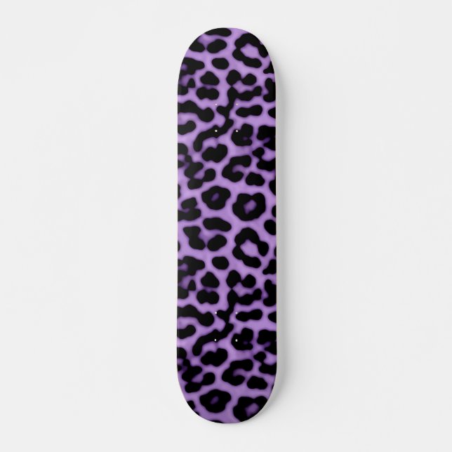 Skateboard Motif d'impression des taches de léopard violet (Devant)